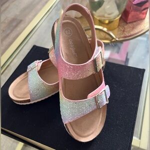 Cat & Jack Kids Rainbow Glitter Sandals